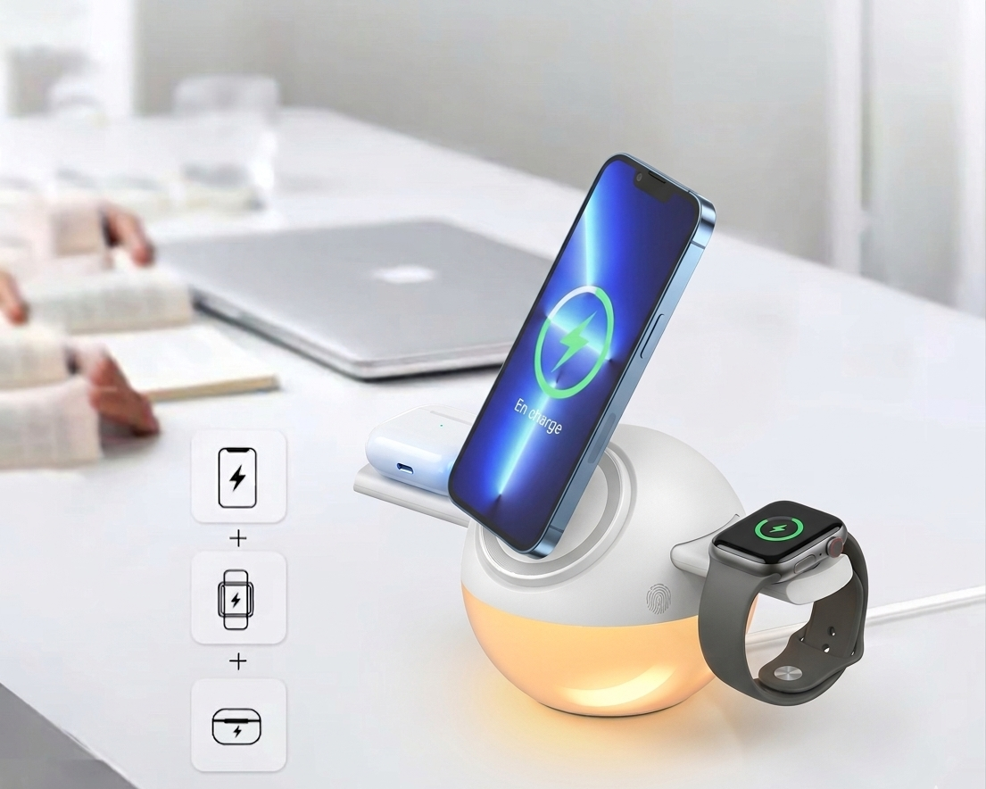 Station de charge 3 en 1 sans fil